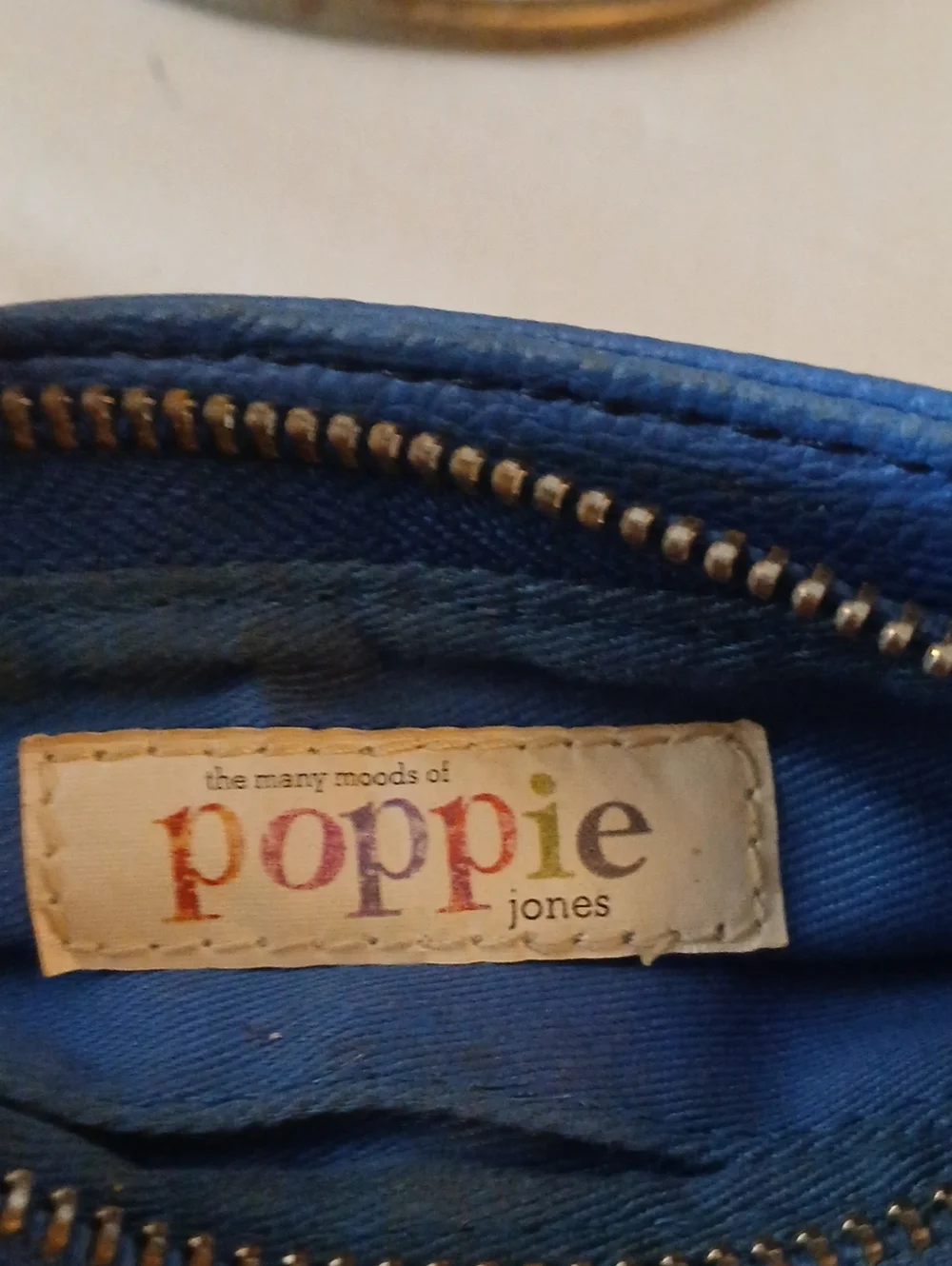 Poppie Jones Blue Wristlet Clutch